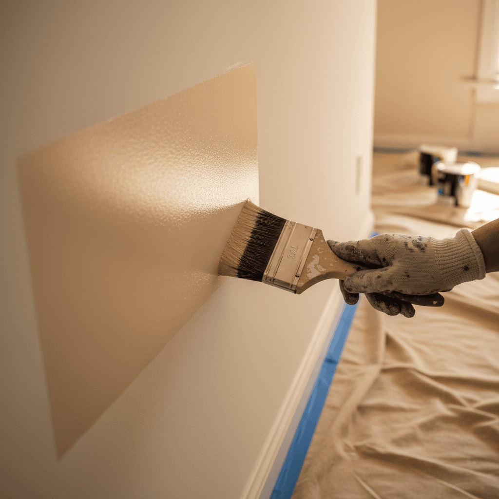 Caulking baseboards after painting
